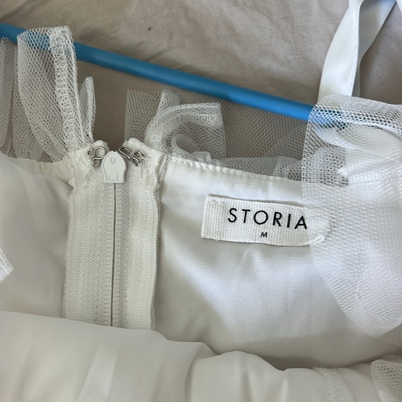 White Ruffle Dress - Picture 3 of 7